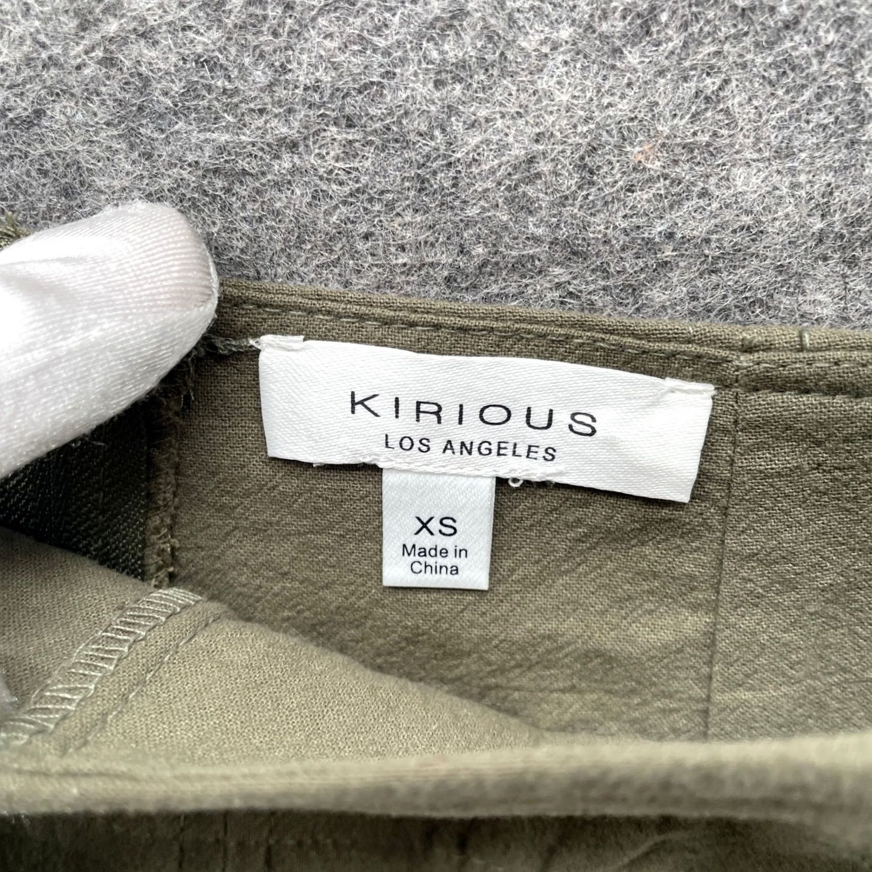 Vintage KIRI ous Los Angeles Pleated Cargo Mini Skort Womens XS Army Green Lightweight Size ONE SIZE - 7 Thumbnail