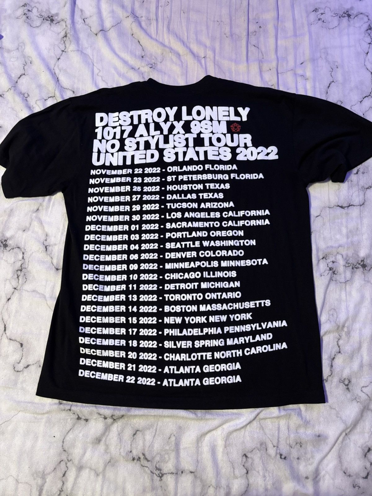 1017 ALYX 9SM × Destroy Lonely Destroy Lonely 1017 ALYX tour tee 2022 Size US L / EU 52-54 / 3 - 2 Thumbnail