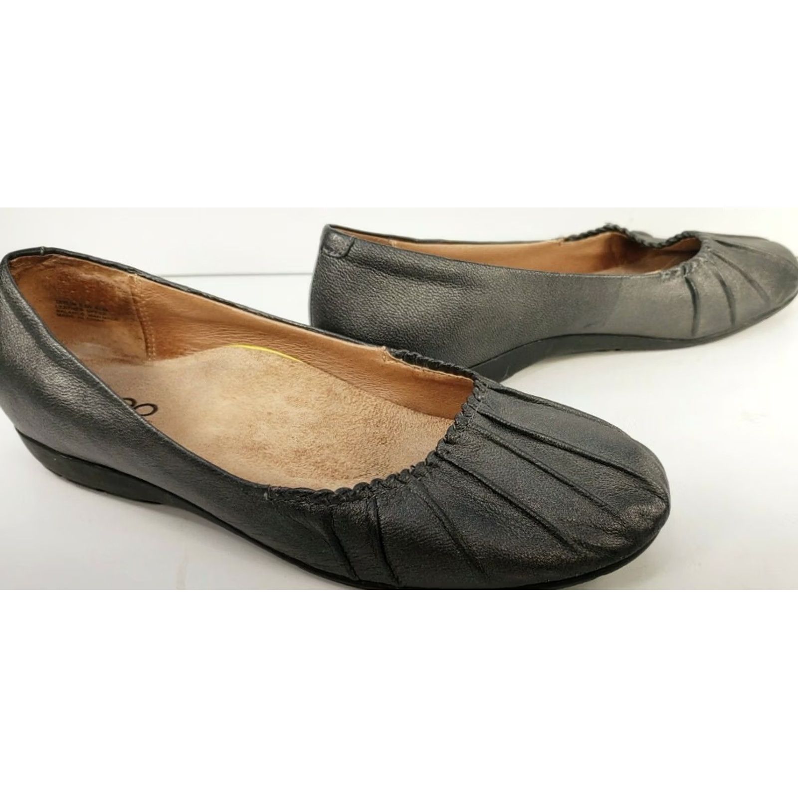Vintage Abeo Ballet Flat Taylin Black Leather Slip On 8.5N Women’s Orthotic Insole Comfort Footbed Shoes Size US 9 / IT 39 - 5 Thumbnail