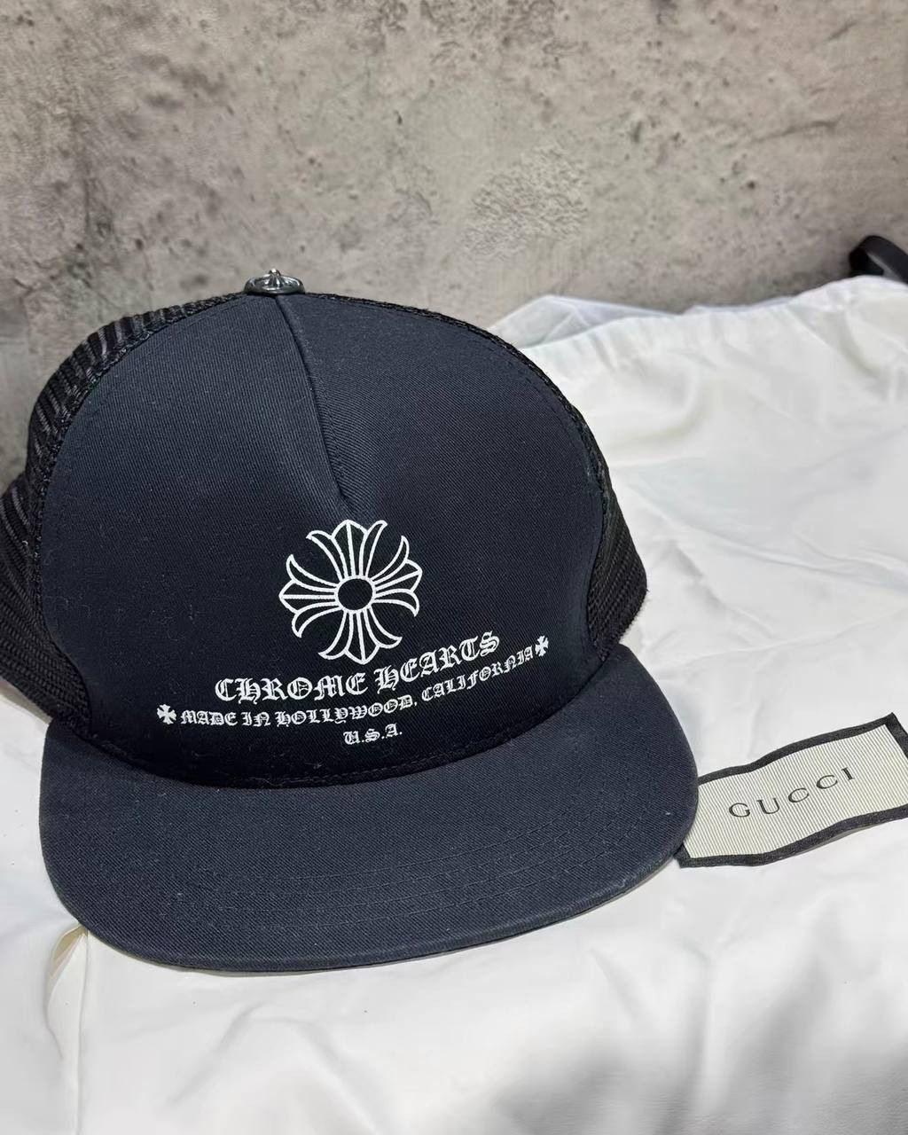 Chrome Hearts Black Chrome Hearts cap with embroidered cross and flower Size ONE SIZE - 2 Thumbnail