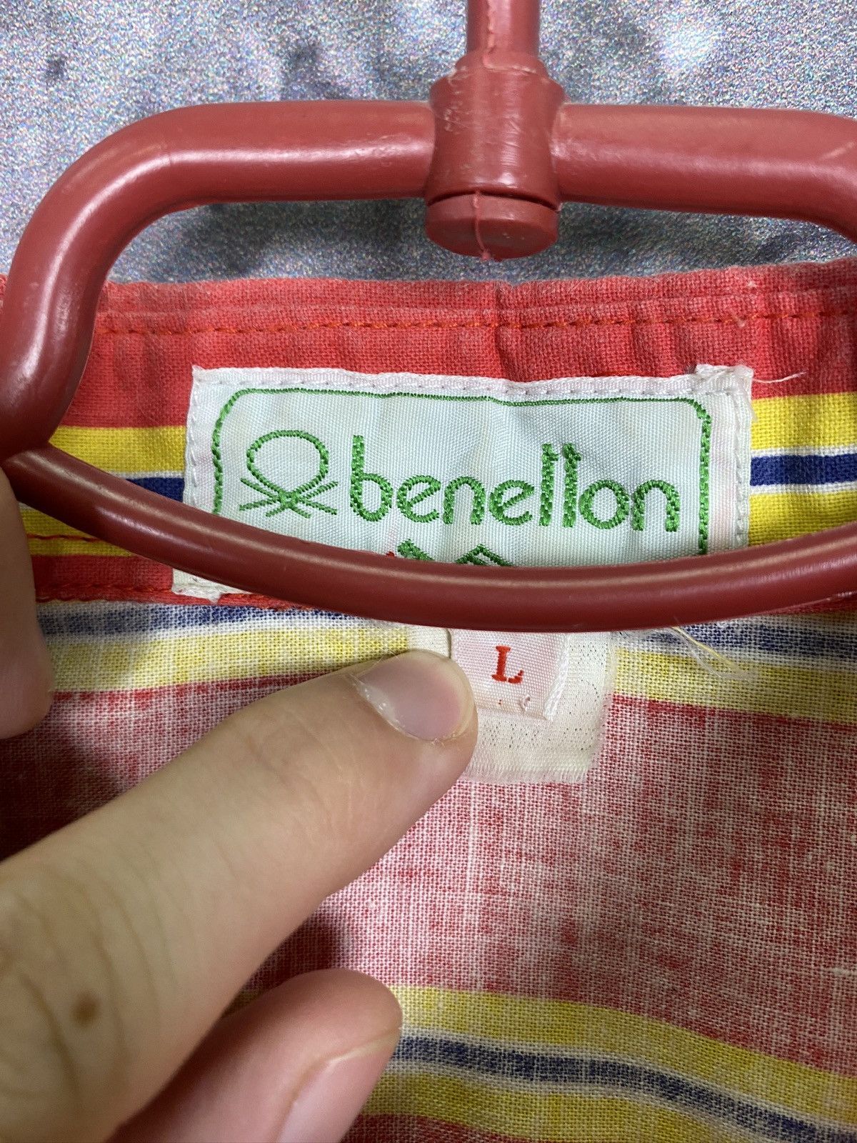 Benetton × Vintage Men’s Benetton Shirt Button Up Streetwear Size Large Size US L / EU 52-54 / 3 - 5 Thumbnail