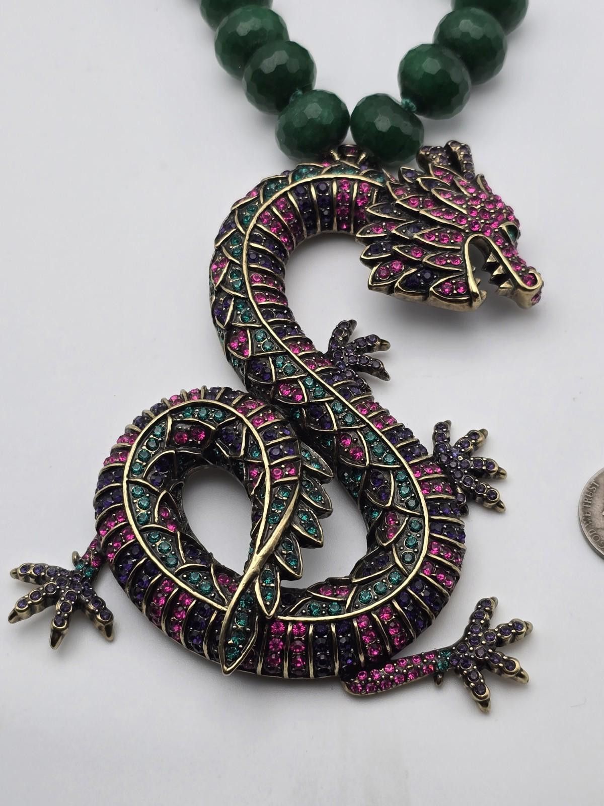 Other Heidi Daus Pave Serpent Green Crystal Necklace Size ONE SIZE - 7 Thumbnail