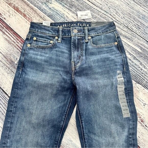 American Eagle Outfitters NWT American Eagle Men's Blue Slim Straight Jeans Size US 26 / EU 42 - 2 Thumbnail
