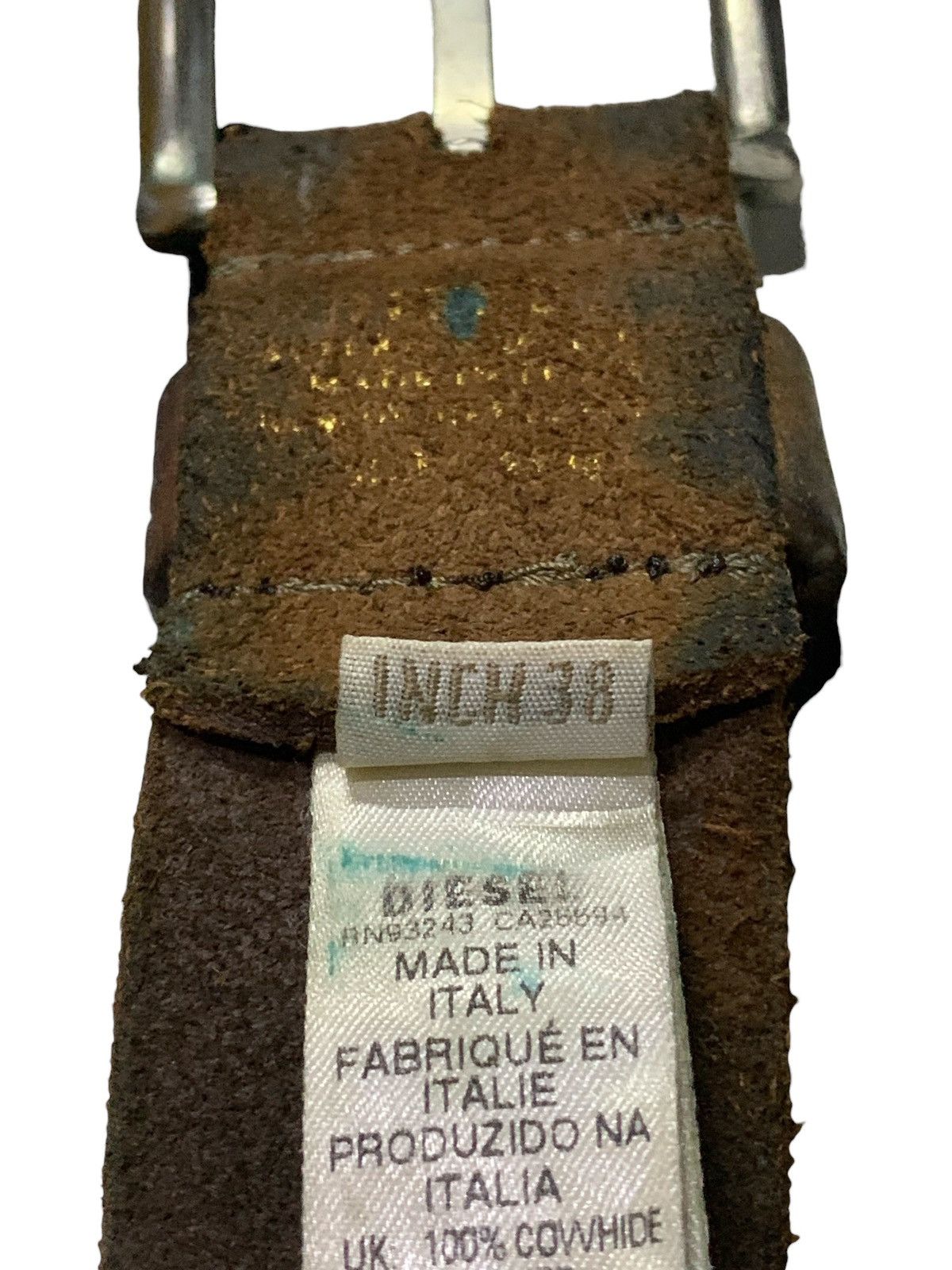 Diesel × If Six Was Nine Vintage Diesel Suede Brown Leather Belt Size ONE SIZE - 9 Thumbnail