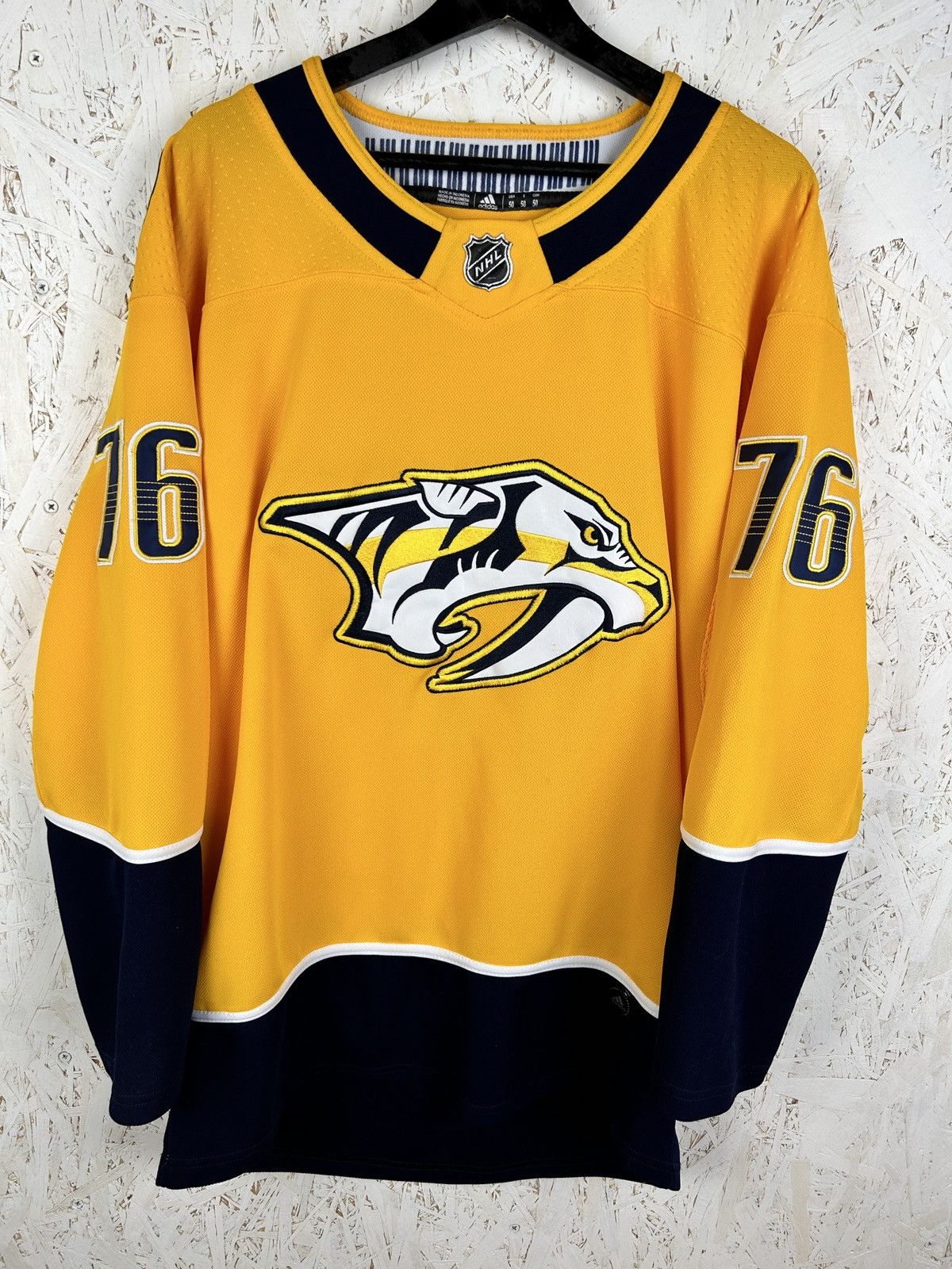 Adidas Adidas Nashville Predators #76 Subban NHL Hockey Jersey 50 Size US M / EU 48-50 / 2 - 1 Thumbnail
