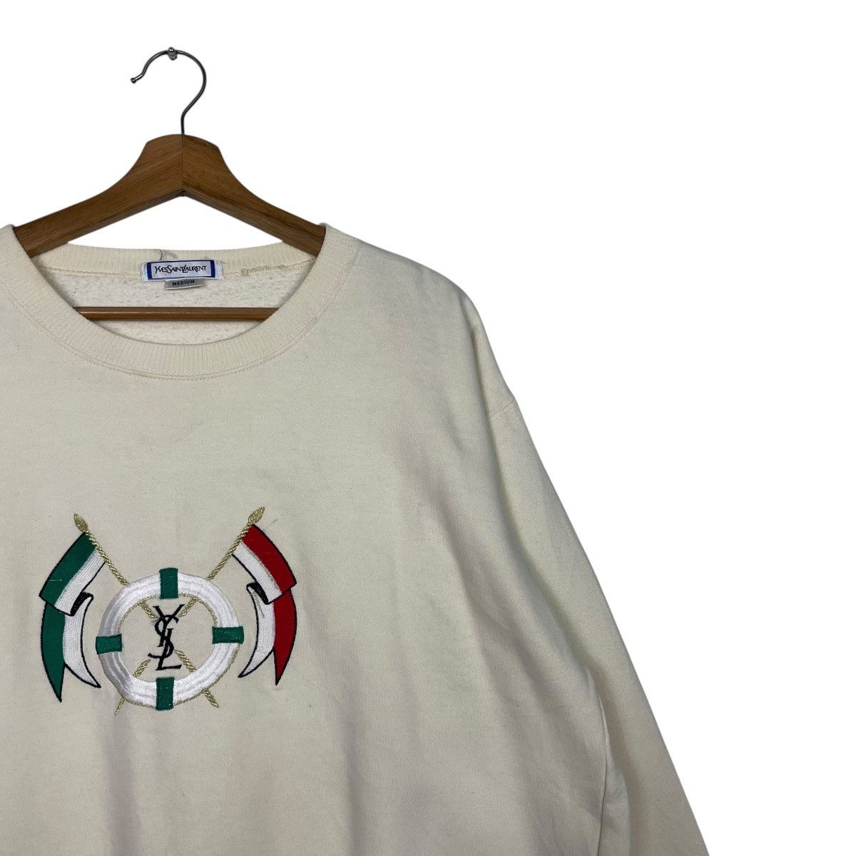 Yves Saint Laurent Vintage Yves Saint Laurent Big Logo Sweatshirt Size US M / EU 48-50 / 2 - 5 Thumbnail