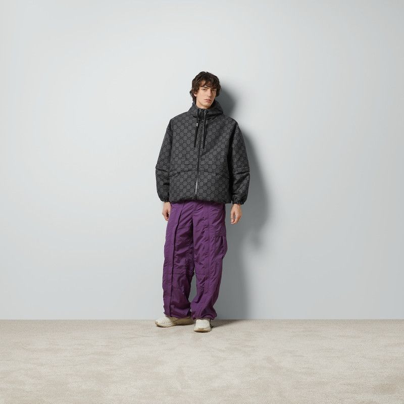 Gucci o1loc1c0126 770275 GG Ripstop Nylon Jacket in Grey & Black Size US M / EU 48-50 / 2 - 2 Thumbnail