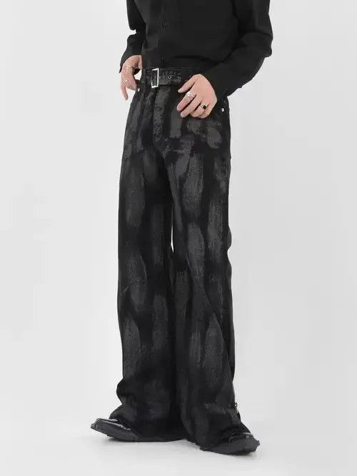 Jean Vintage tie-dye washed wide-leg jeans Size US 32 / EU 48 - 6 Thumbnail