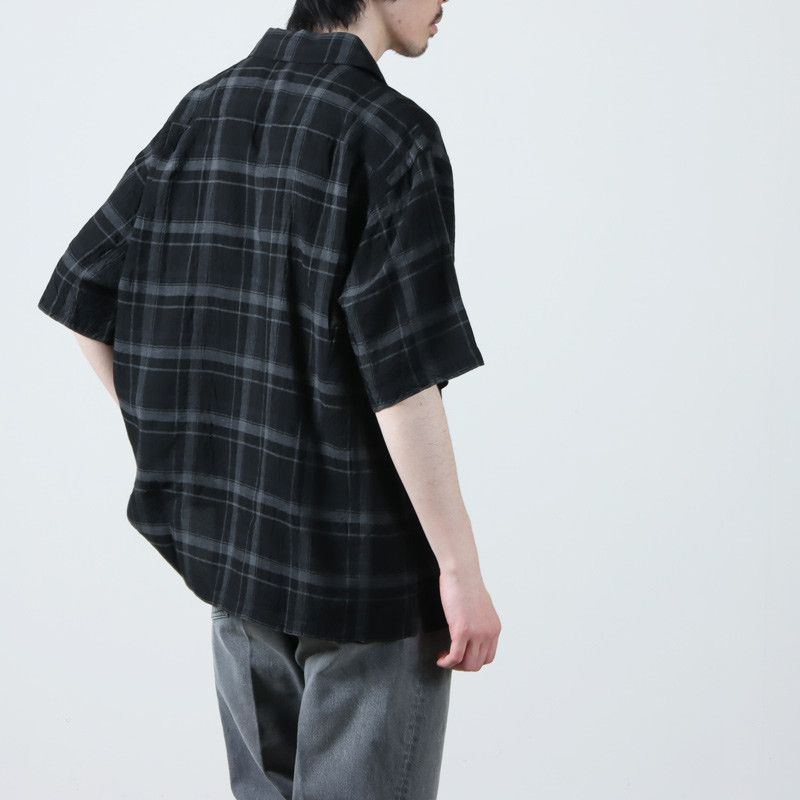 Kaptain Sunshine Kaptain Sunshine Short Sleeve Shirt - Black Plaid Size US L / EU 52-54 / 3 - 2 Thumbnail
