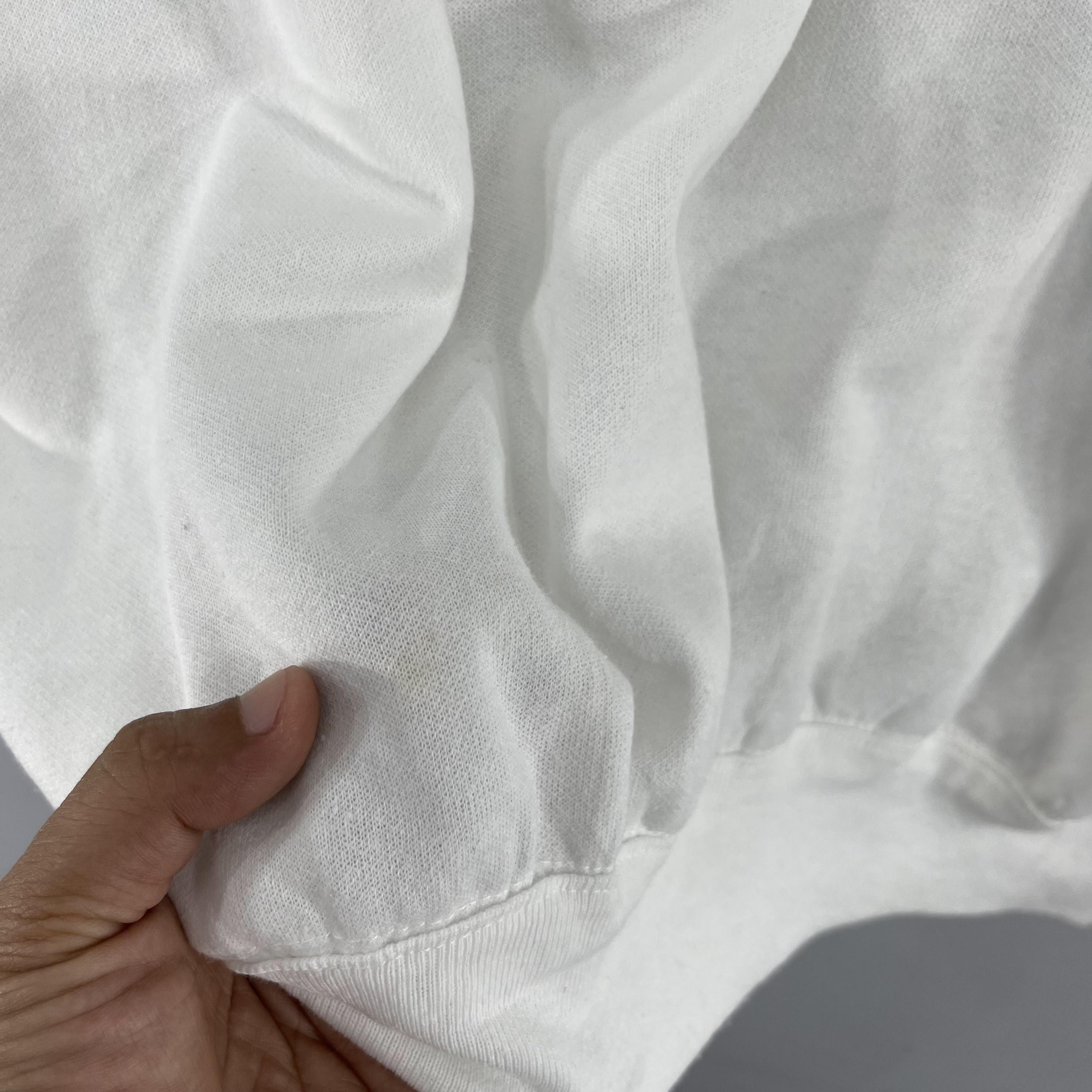 Vintage Vintage 1990s Plain White Sweatshirt Crewneck Oversized Size US XXL / EU 58 / 5 - 5 Thumbnail