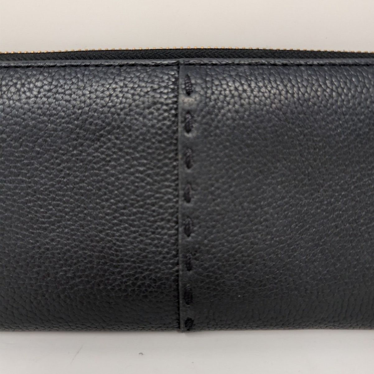 Tory Burch Tory Burch Black Leather Wallet Pebbled Logo Continental Size ONE SIZE - 10 Thumbnail