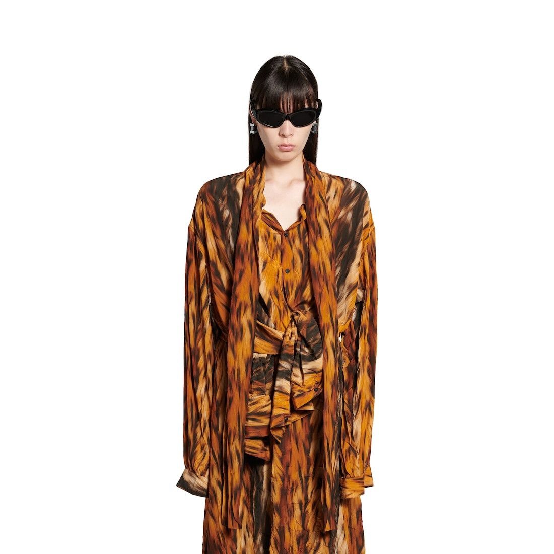 Balenciaga o1tr1nto0426 Knotted Dress in Brown Size S / US 4 / IT 40 - 5 Thumbnail
