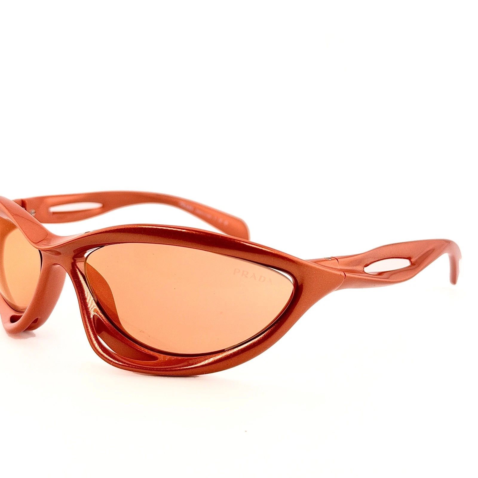 Prada PRADA PRA23S MORPH Metal Orange Mirror Wavy A23 Fashion A26 Size ONE SIZE - 8 Thumbnail