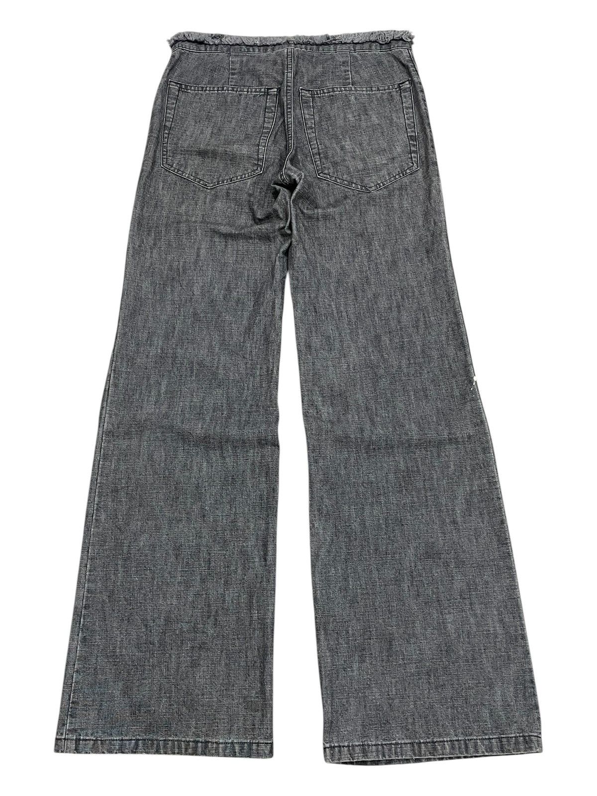 Issey Miyake Zucca Vintage Waist Wide Leg Flare Denim Paint Mark Size US 29 - 2 Thumbnail