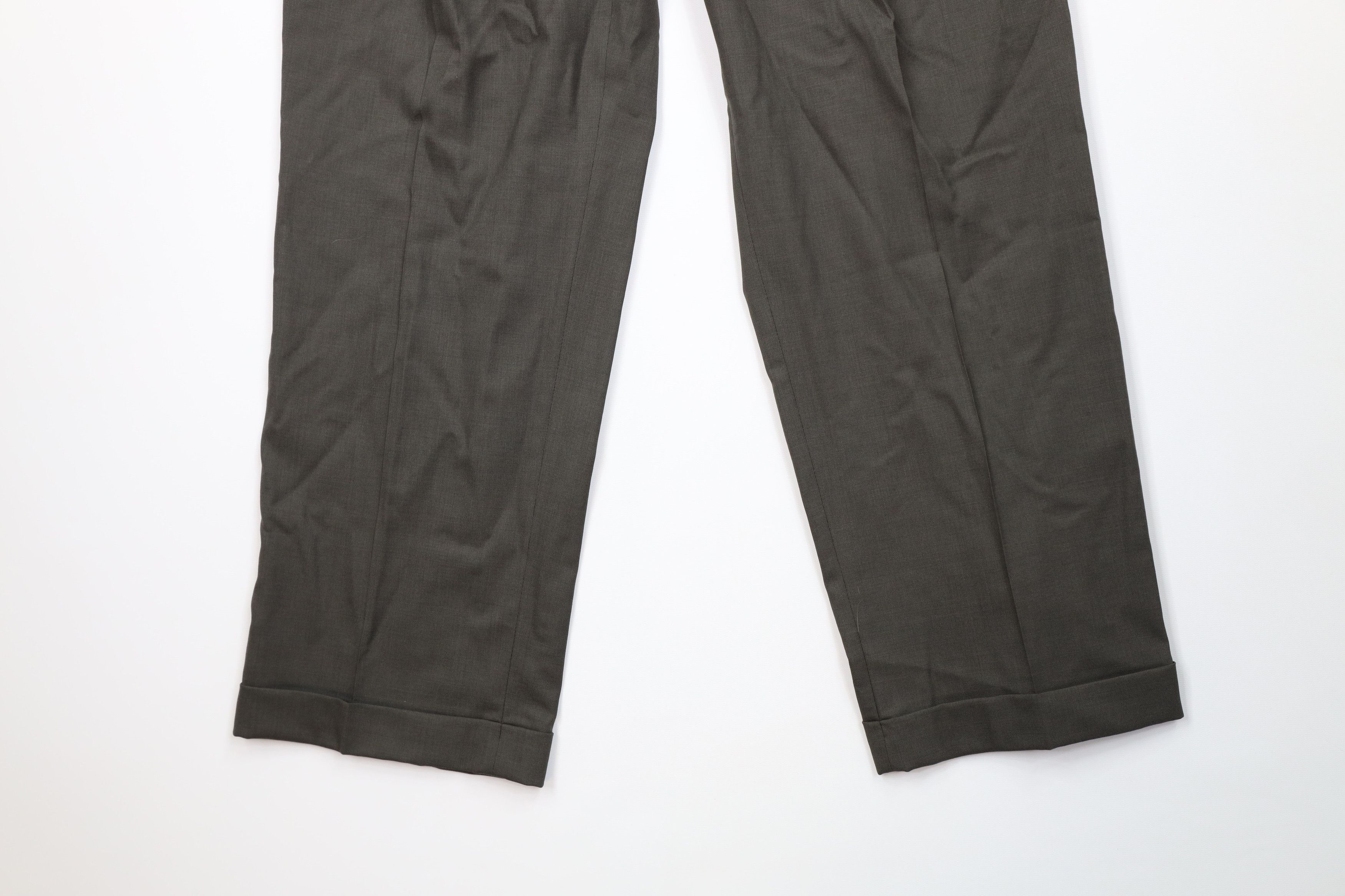 Ralph Lauren Vintage 90s Ralph Lauren Cuffed Wool Wide Leg Chino Pants Size US 34 / EU 50 - 4 Thumbnail