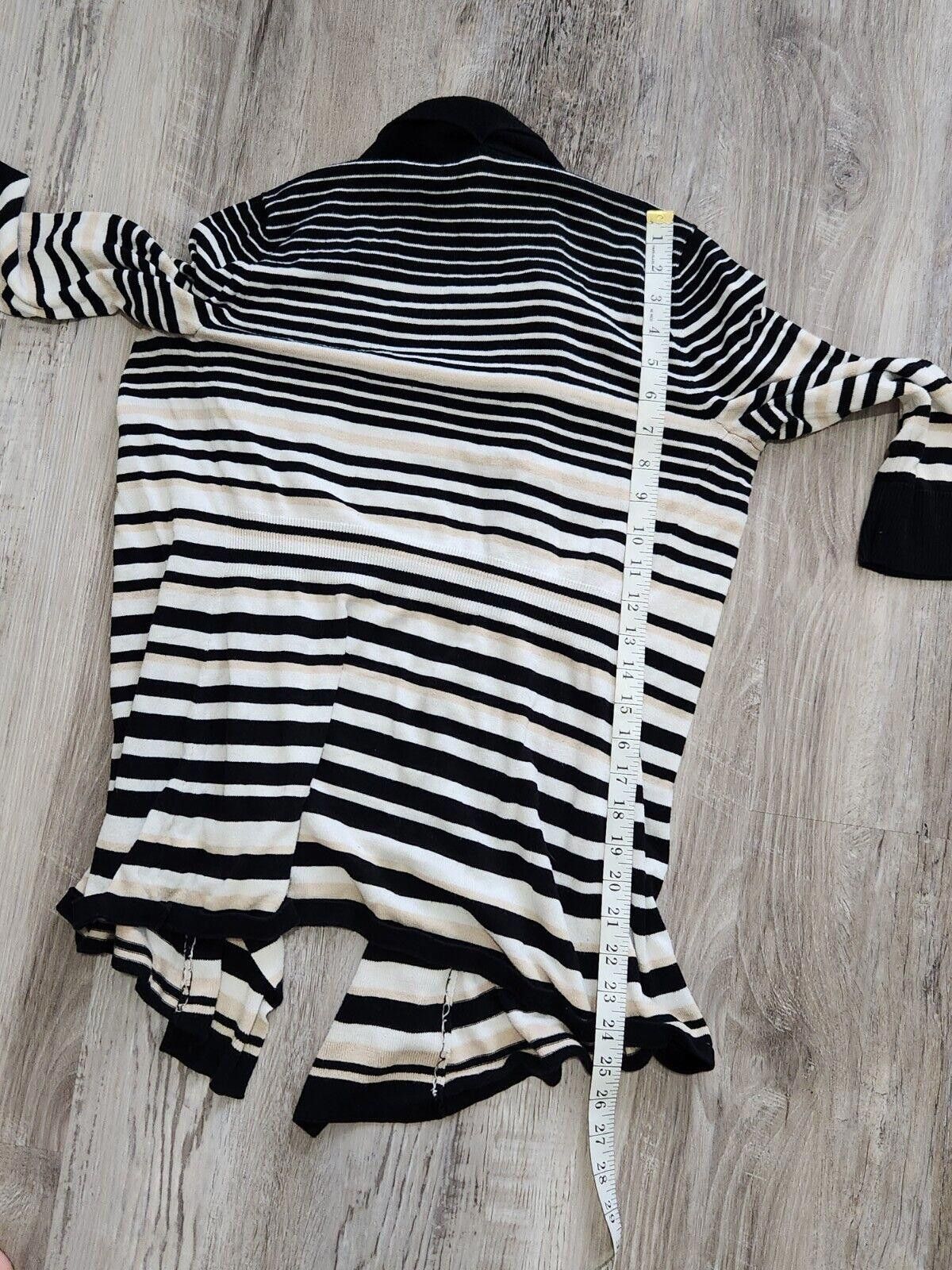 Designer White House Black Market Sweater Small Striped Blsck White Size S / US 4 / IT 40 - 4 Thumbnail