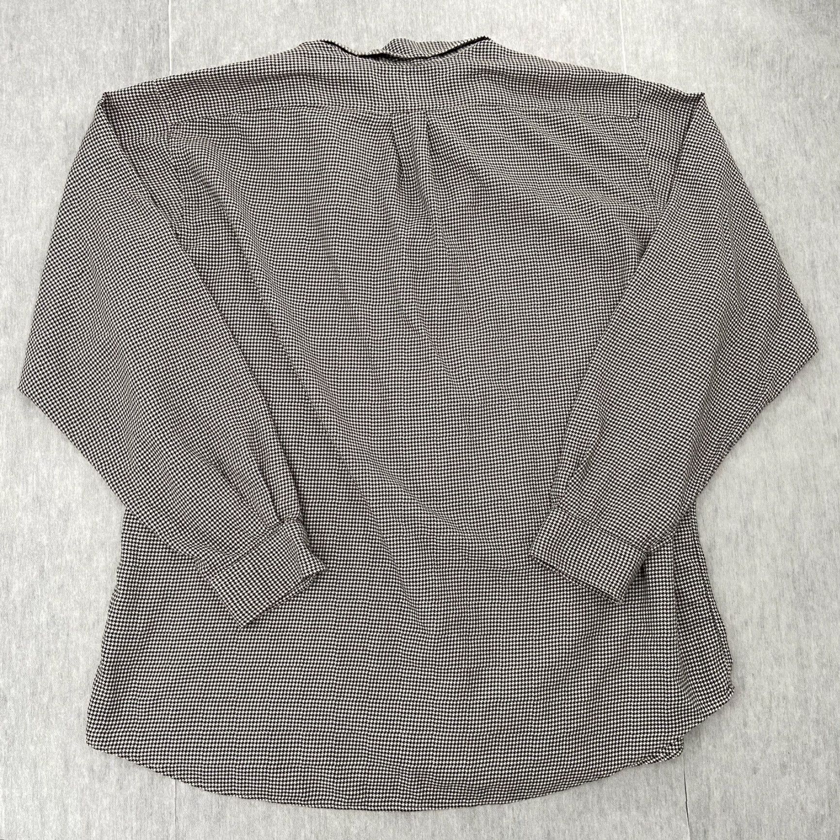 Polo Ralph Lauren VINTAGE Polo Ralph Lauren Long Sleeve Button-Up Shirt Adult Extra Large Herringbone Black White Mens Size US L / EU 52-54 / 3 - 2 Thumbnail