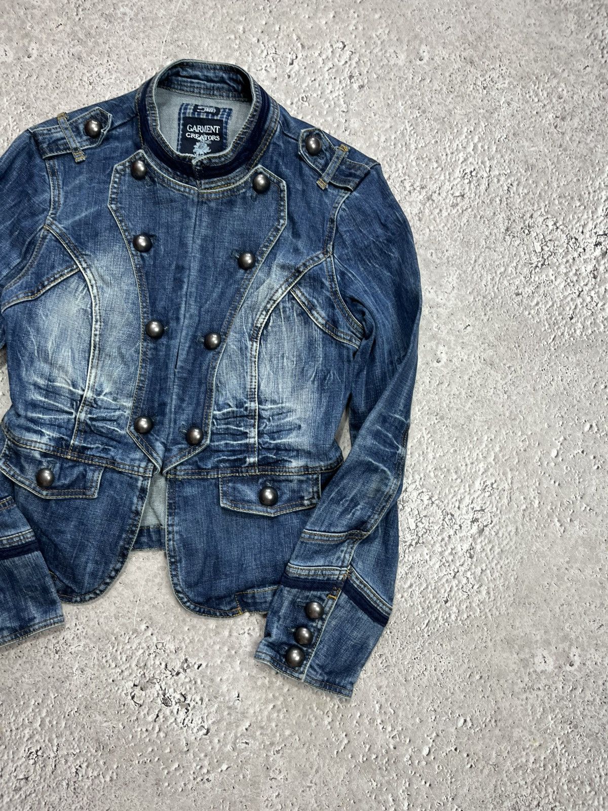 Other Avant Garde Napoleon Denim Womens Jacket Size XS / US 0-2 / IT 36-38 - 2 Thumbnail