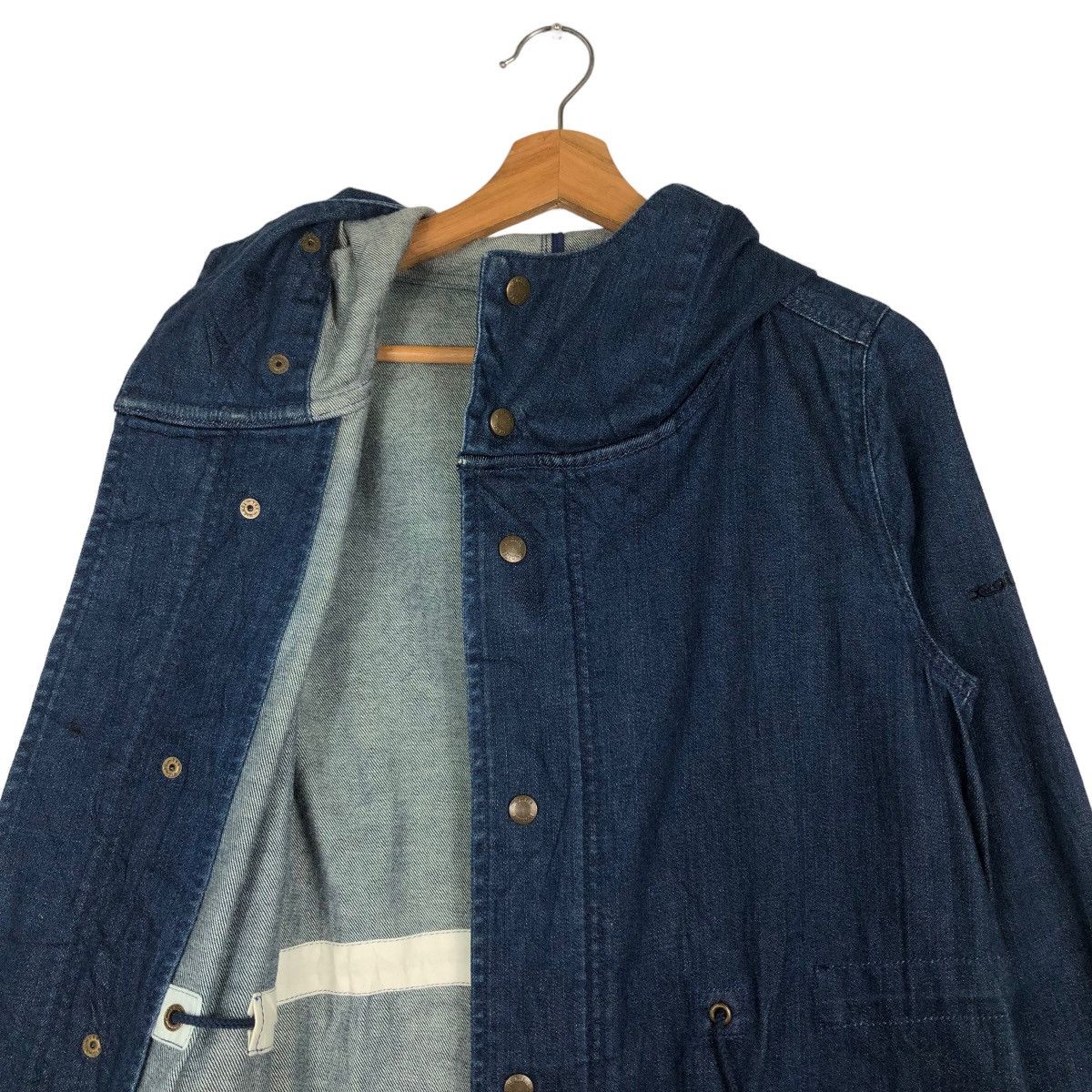 Japanese Brand 🔥Fish Tail Denim Parka Jacket X-Girl Japan Bondage Biker Size US M / EU 48-50 / 2 - 13 Thumbnail