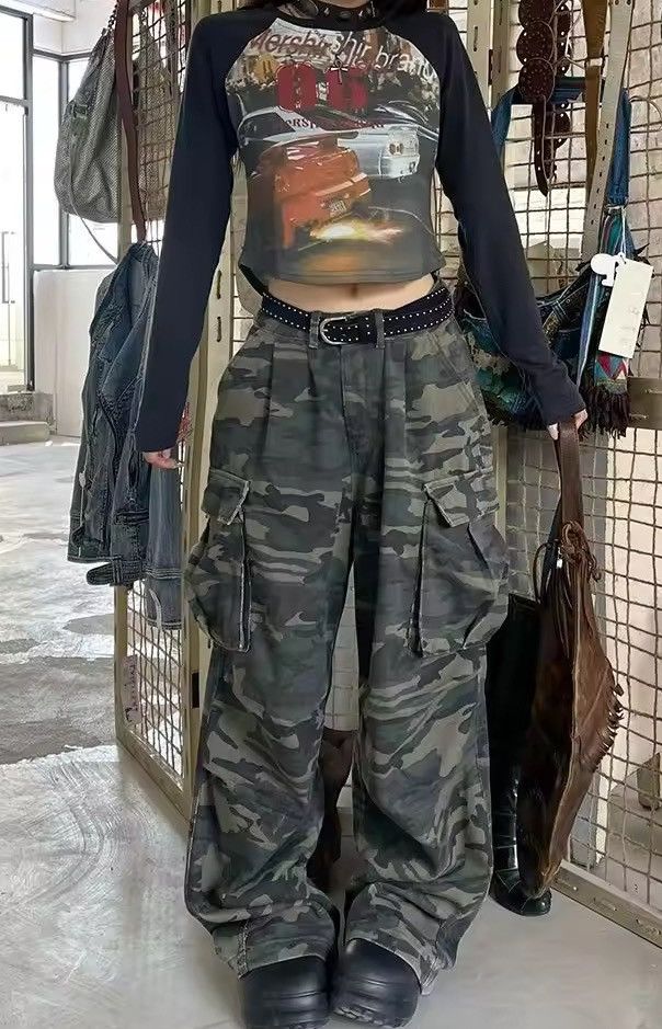 Japanese Brand Camo Cargo Pant Size 34" / US 12 / IT 48 - 5 Thumbnail