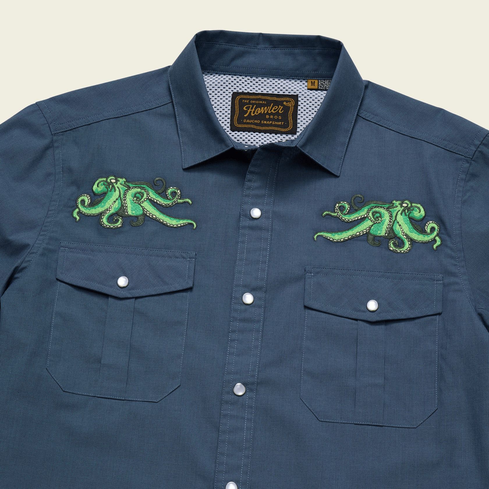 Howler Brothers Howler Brothers Gaucho Snapshirt Octopus Cobalt Microstripe Size US XXL / EU 58 / 5 - 2 Thumbnail