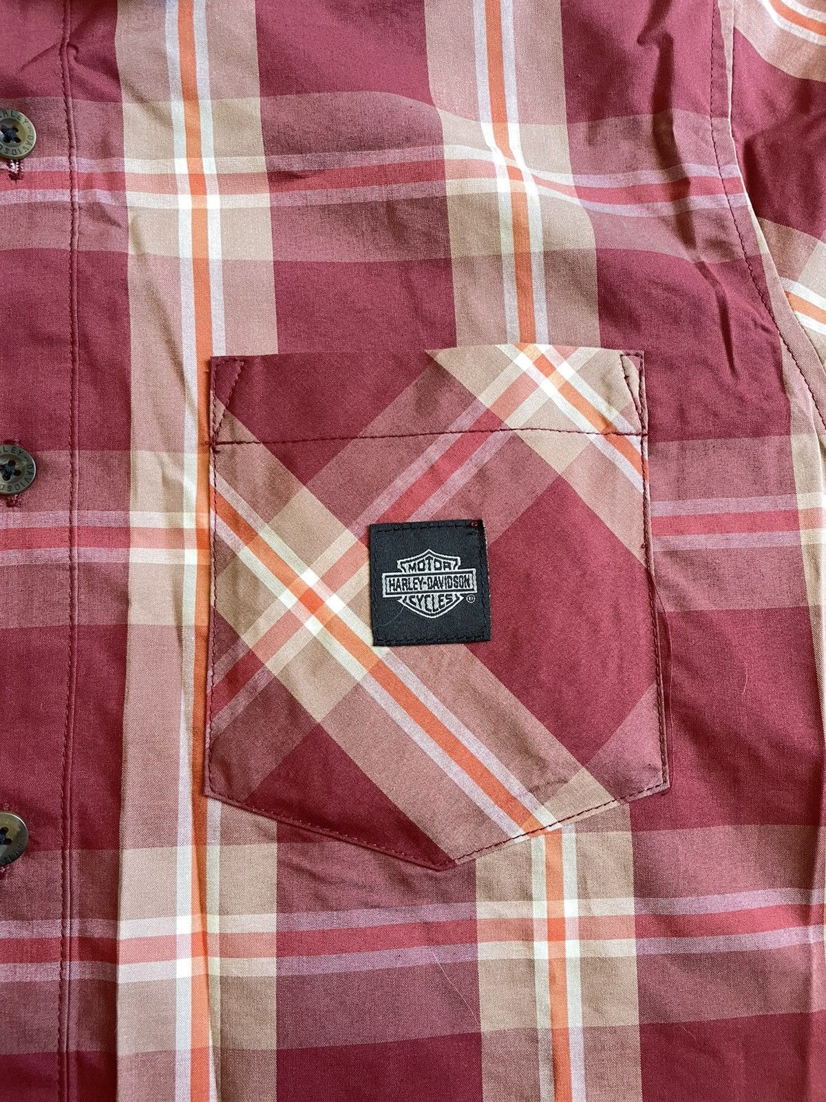 Harley Davidson Harley Davidson Shirt Woven Red Plaid Original HD Museum Size US M / EU 48-50 / 2 - 2 Thumbnail