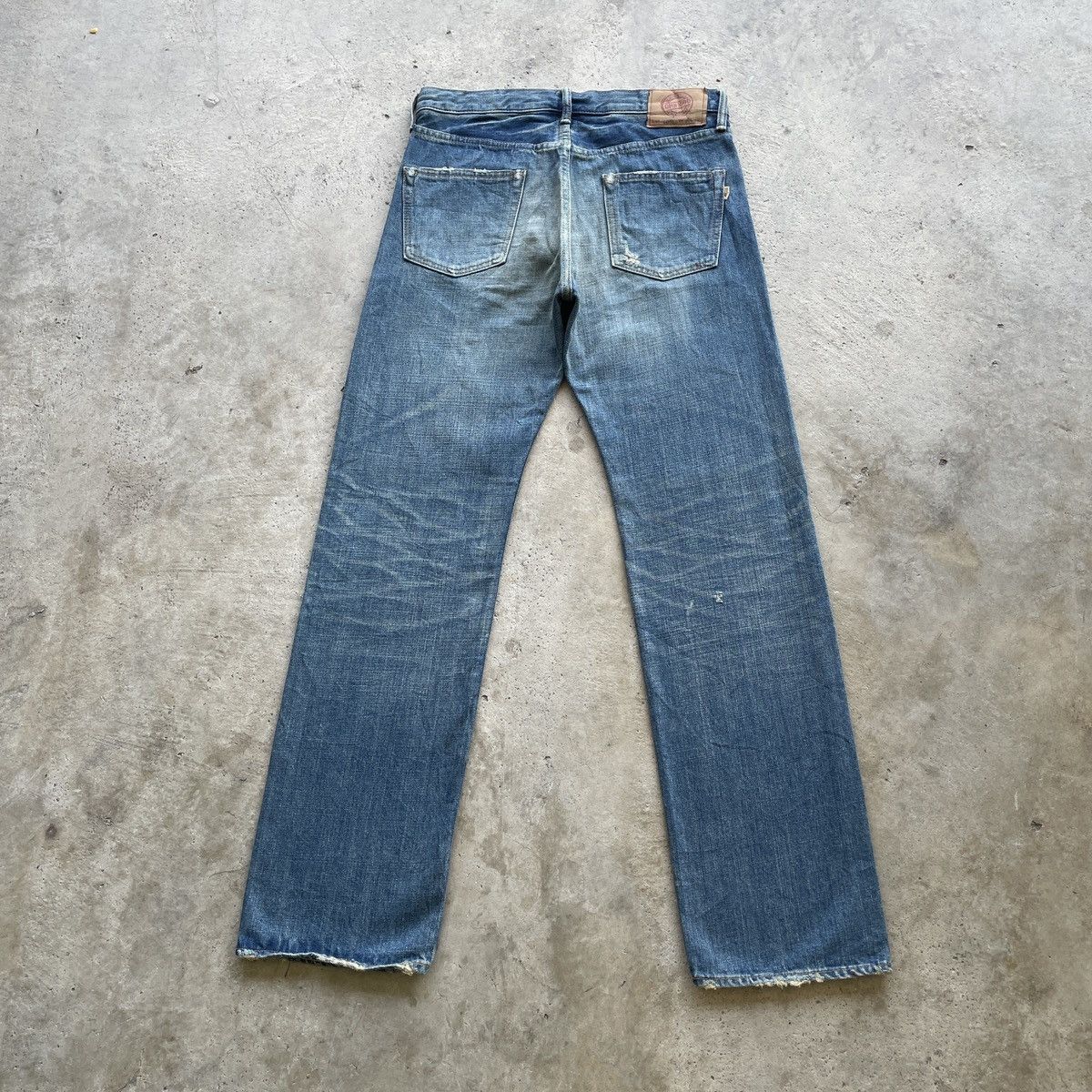 OMNIGOD Vintage OMNIGOD Jeans Selvedge Distressed Denim Faded Pants Size US 32 / EU 48 - 2 Thumbnail