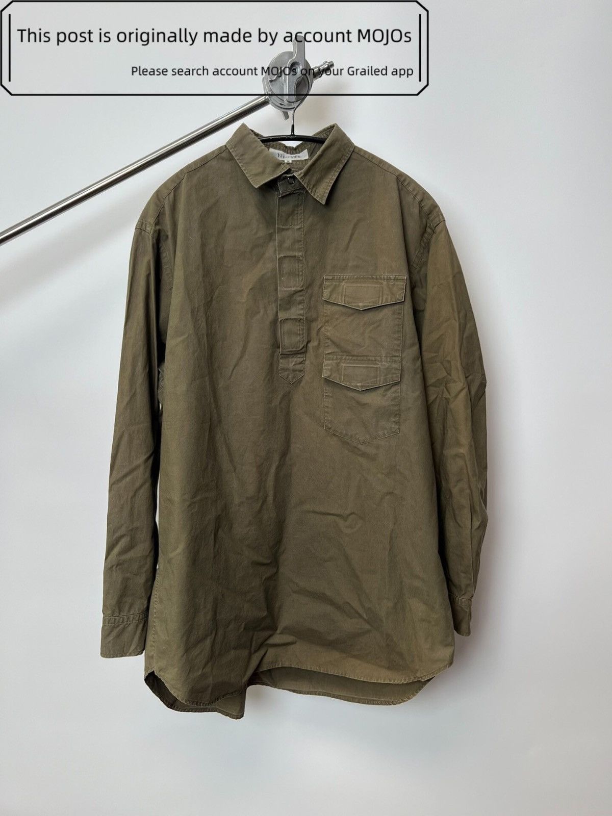 Sz M Yohji Yamamoto Hook & Loop Shirt mojos1