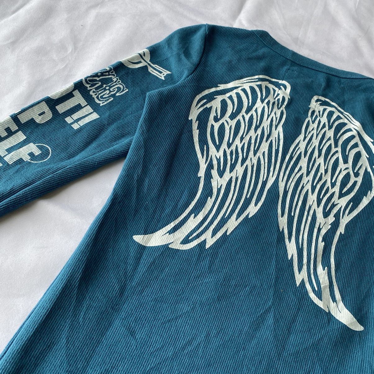 Beauty Beast × If Six Was Nine × Le Grande Bleu (L.G.B.) Japanese Poem and graphic Long Sleeve Affliction Style Size S / US 4 / IT 40 - 12 Thumbnail