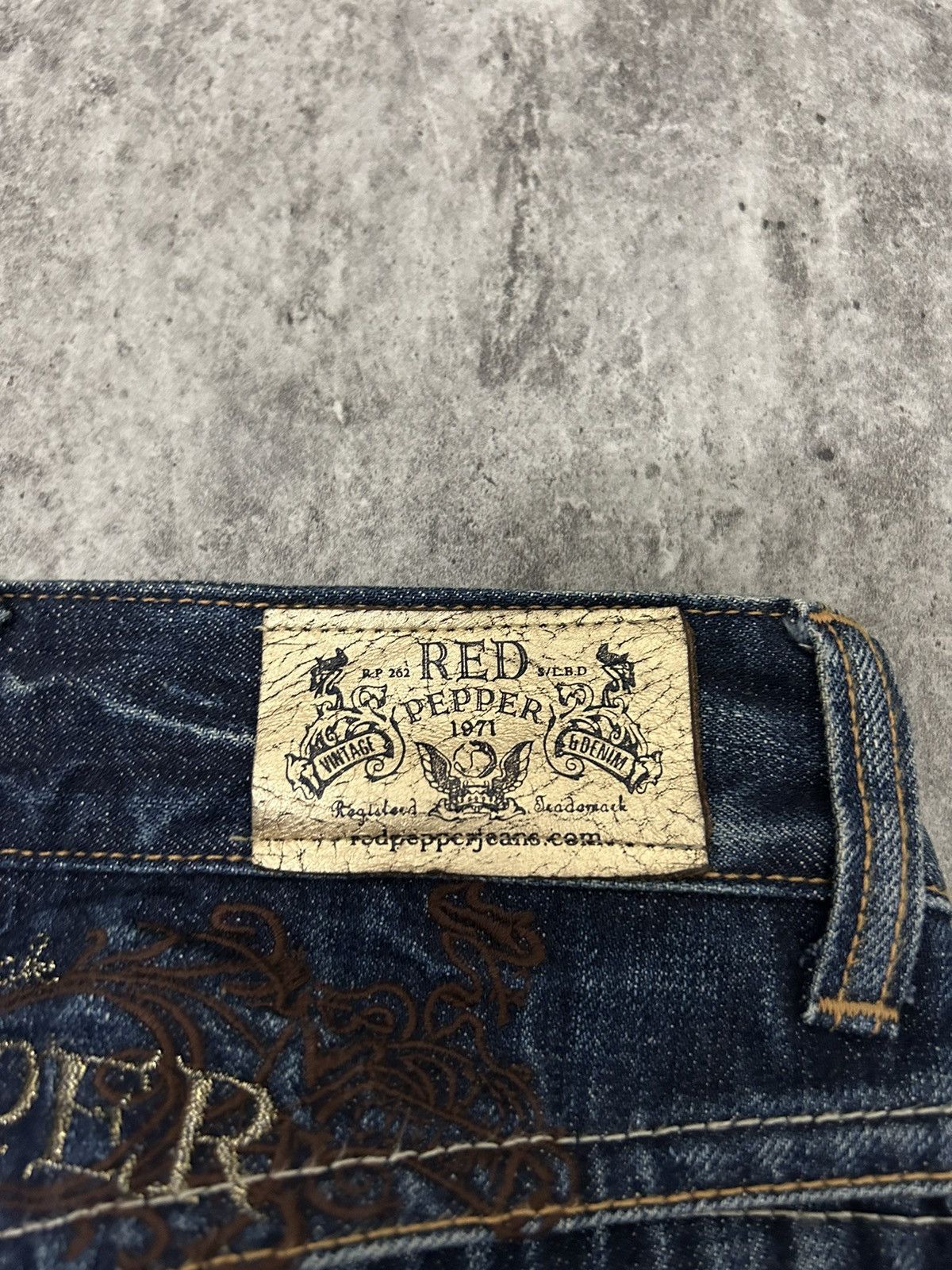 If Six Was Nine × Le Grande Bleu (L.G.B.) × Tornado Mart Red Pepper Gold Label Acid Wash Flare Jeans Size US 28 / EU 44 - 17 Thumbnail