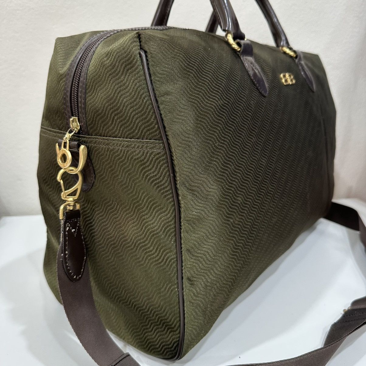 Balenciaga ‼️LASTDROP‼️ BALENCIAGA BB KHAKI GREEN BOSTON TRAVEL BAG Size ONE SIZE - 4 Thumbnail