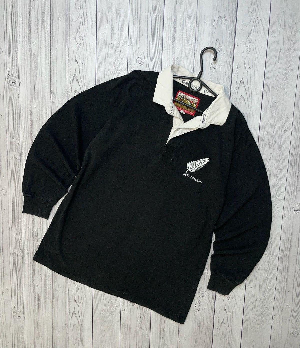 Vintage Vintage rugby jersey New Zealand all blacks size L retro Size US L / EU 52-54 / 3 - 1 Thumbnail
