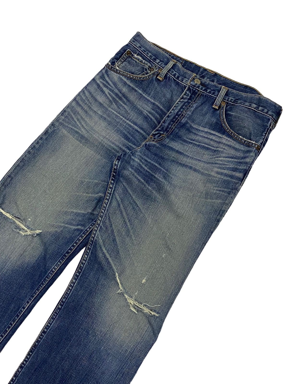 Levi's Levis Strauss 703 Distressed Denim Blue Jean Mud Washed Size US 31 - 4 Thumbnail
