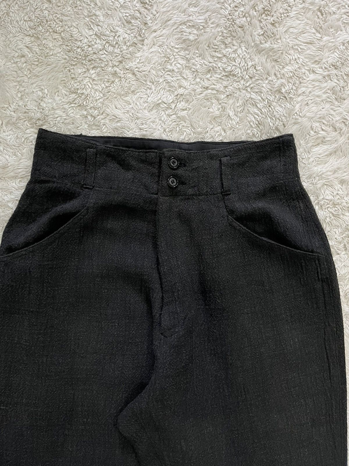 Vintage × Y's × Yohji Yamamoto vintage y's yohji yamamoto high waisted linen pants Size 28" / US 6 / IT 42 - 2 Thumbnail