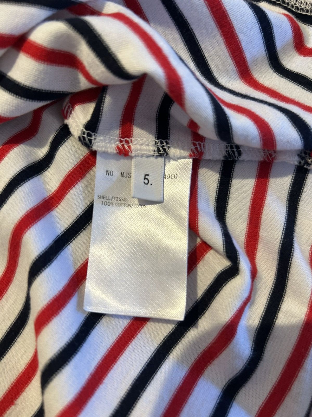 Thom Browne Thom Browne Japanese cotton striped t shirt Size US XL / EU 56 / 4 - 4 Thumbnail