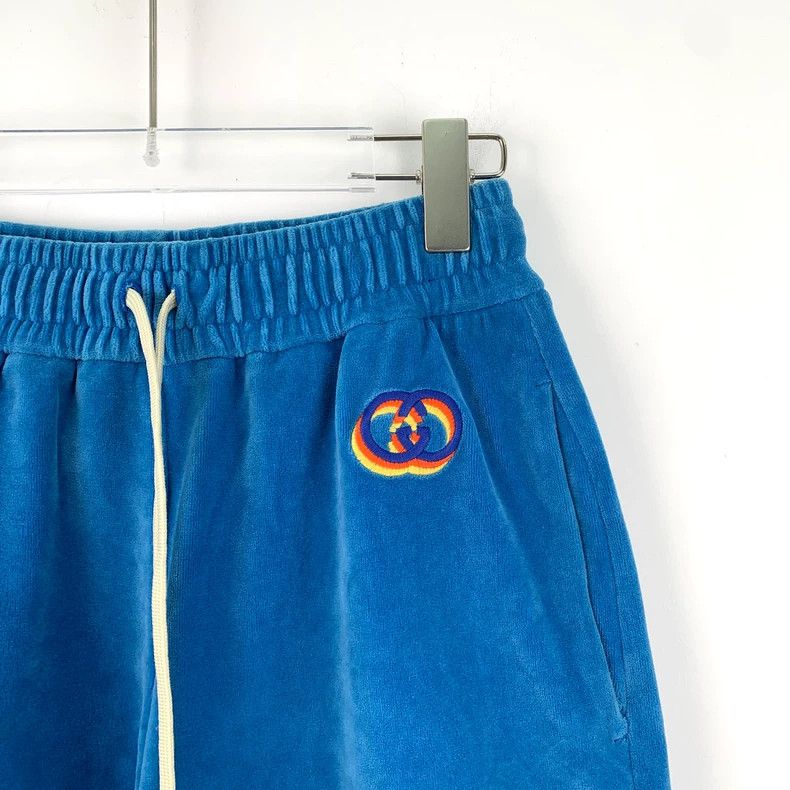 Gucci Gucci SizeXS Blue logo embroidered cotton drawstring casual Size US 27 - 3 Thumbnail