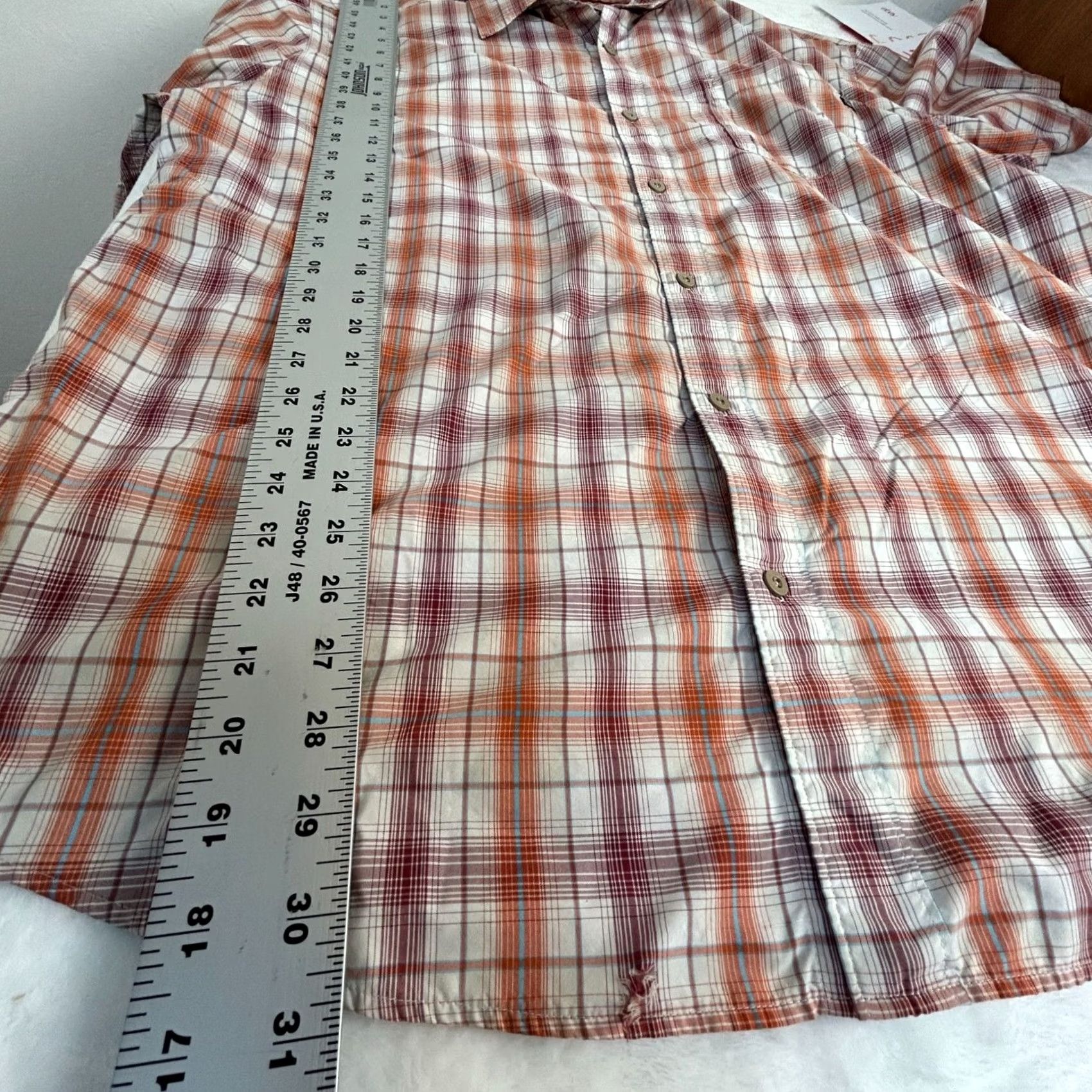 Marmot Marmot Mens XXL Orange Plaid Short Sleeve Button-Up Shirt Pocket Casual Outdoor Size US XXL / EU 58 / 5 - 7 Thumbnail