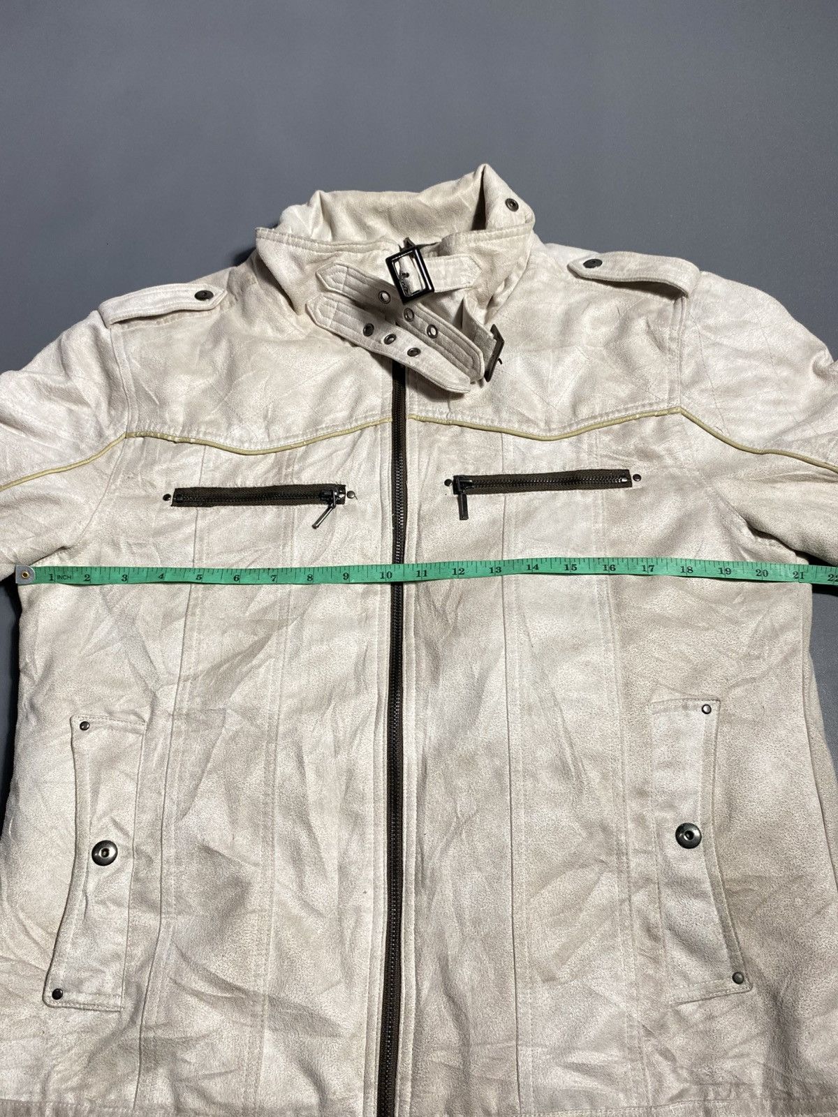 Japanese Brand Waxed Fur Rider Bondage Suede Jacket Size US L / EU 52-54 / 3 - 11 Thumbnail