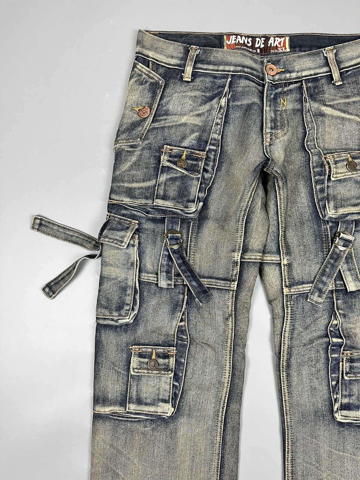 If Six Was Nine Tactical Bondage Multi Pocket Jeans De Art Size US 33 - 5 Thumbnail
