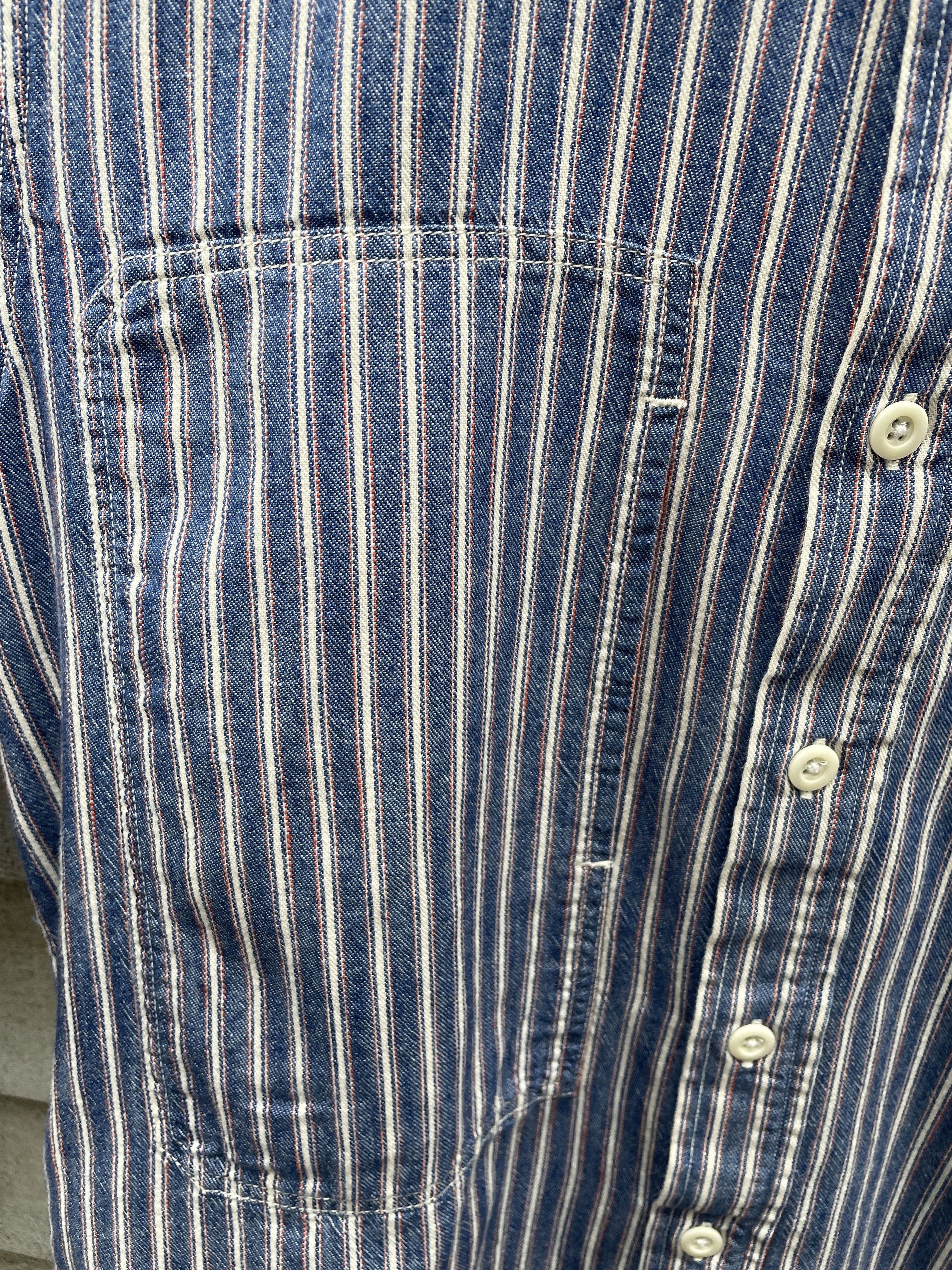Ts(S) Lightweight Chambray Striped Work Shirt Size US M / EU 48-50 / 2 - 3 Thumbnail