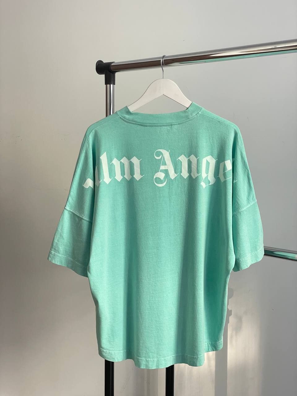 Palm Angels Palm Angels Turquoise Classic Back Logo Oversize Blue Tee Size US M / EU 48-50 / 2 - 2 Thumbnail