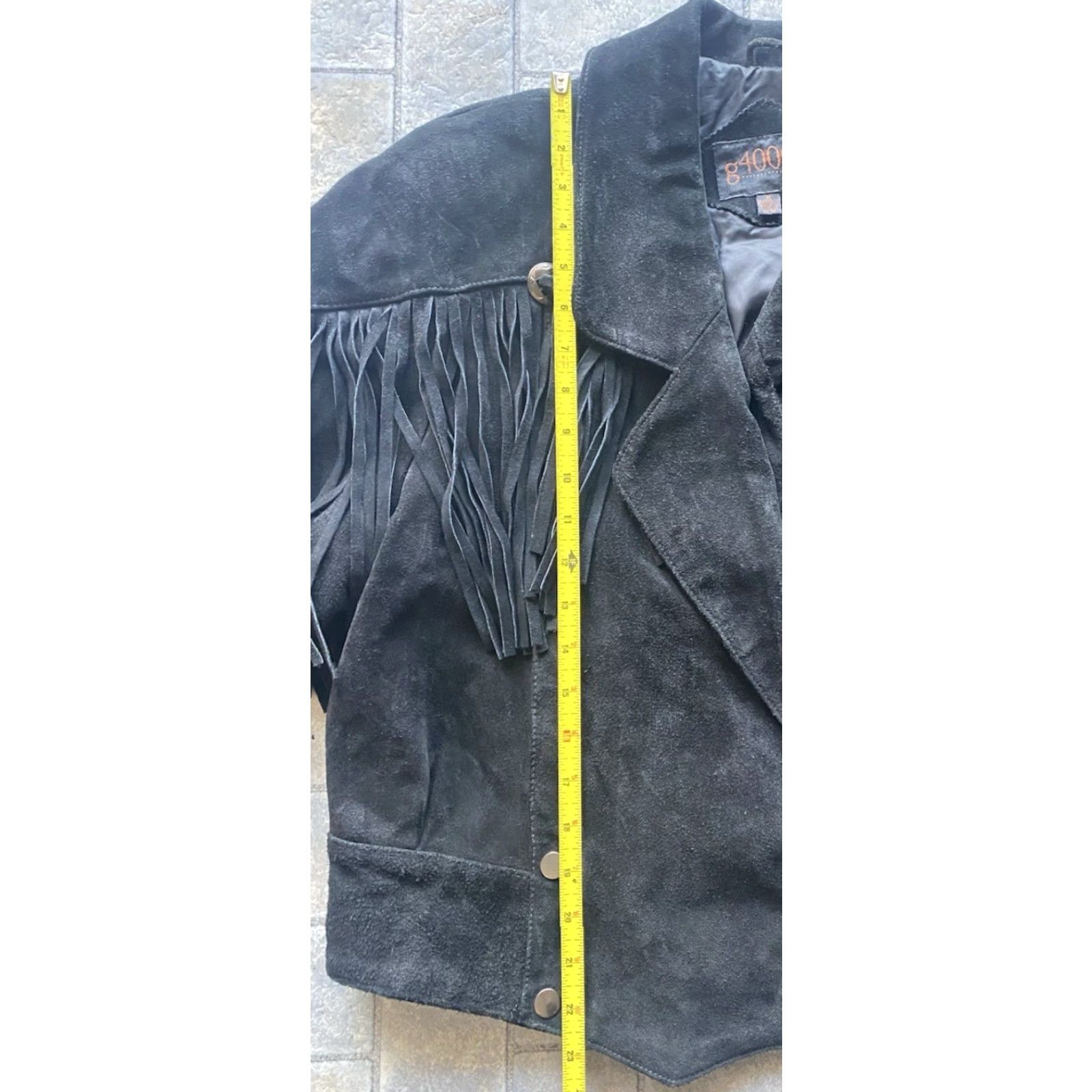 Vintage G4000 Women’s Jacket Western Fringed Leather Cropped M Black Size M Womens Fringe Western Jacket Coat Size M / US 6-8 / IT 42-44 - 7 Thumbnail