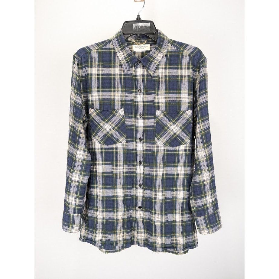Saint Laurent Paris o1rshd1 CC20 Button Shirt in Multicolor Size US M / EU 48-50 / 2 - 1 Thumbnail
