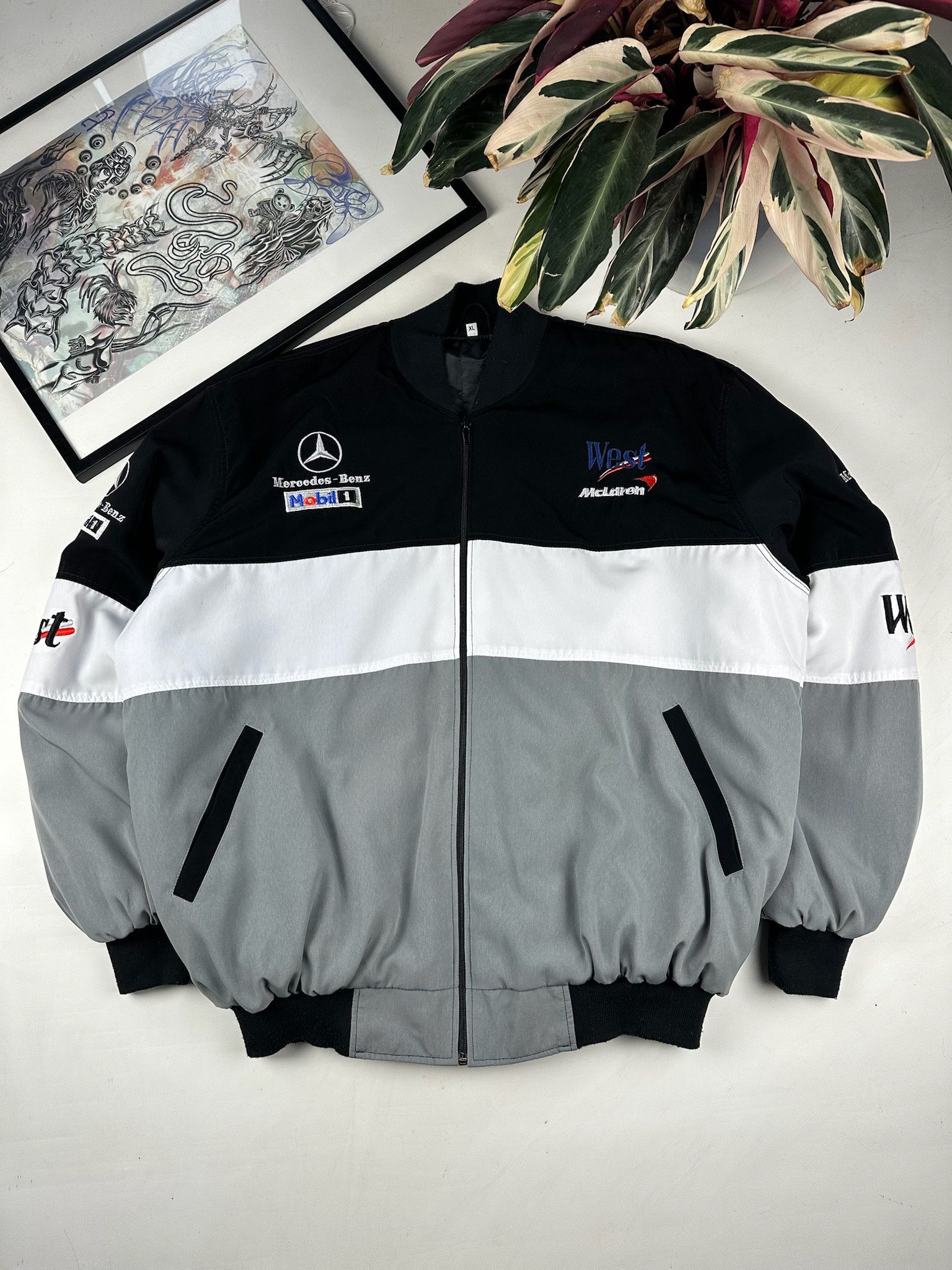 Mercedes-Benz Mens Vintage Mercedes McLaren racing jacket bombers rare Size US XL / EU 56 / 4 - 1 Thumbnail