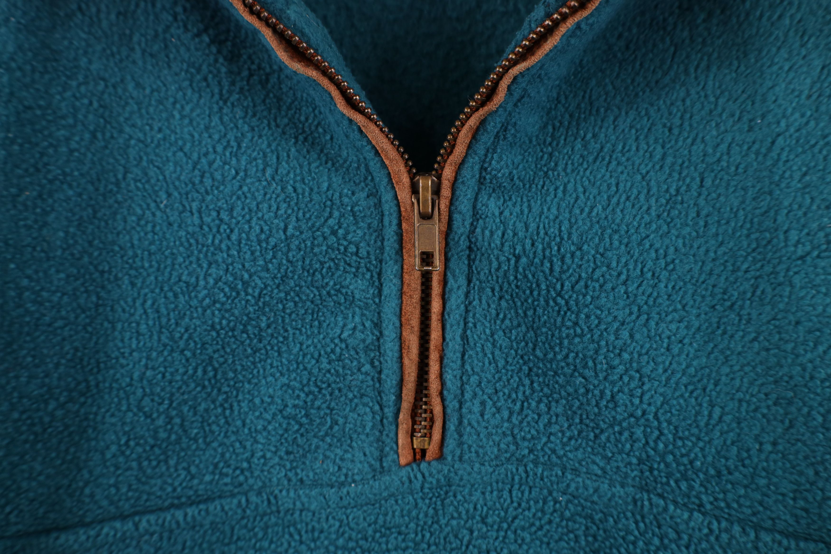 Vintage Vintage 90s Streetwear Half Zip Fleece Pullover Sweater Teal Size US L / EU 52-54 / 3 - 4 Thumbnail