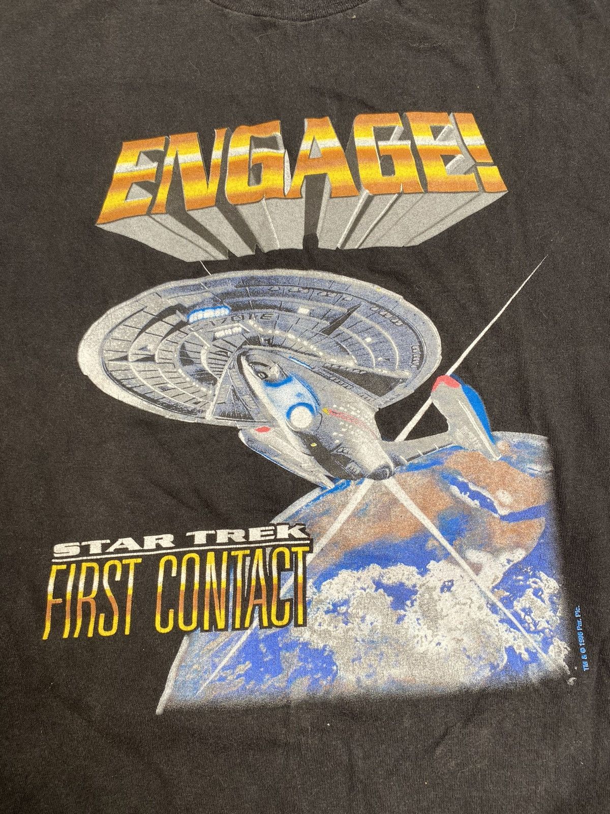 Sci-Fi Fantasy × Vintage EXTREMELY RARE Vintage 1996 Star Trek Tshirt Size US XL / EU 56 / 4 - 6 Thumbnail