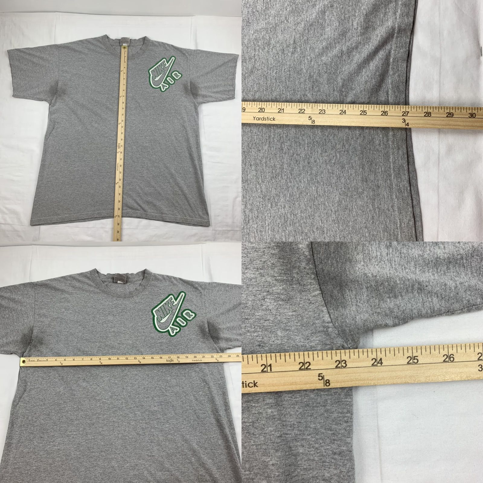 Nike VINTAGE Nike Air T Shirt Mens Adult Large Gray Y2K Sports Silver Tag Logo Spell Out Shirt Size US L / EU 52-54 / 3 - 8 Thumbnail