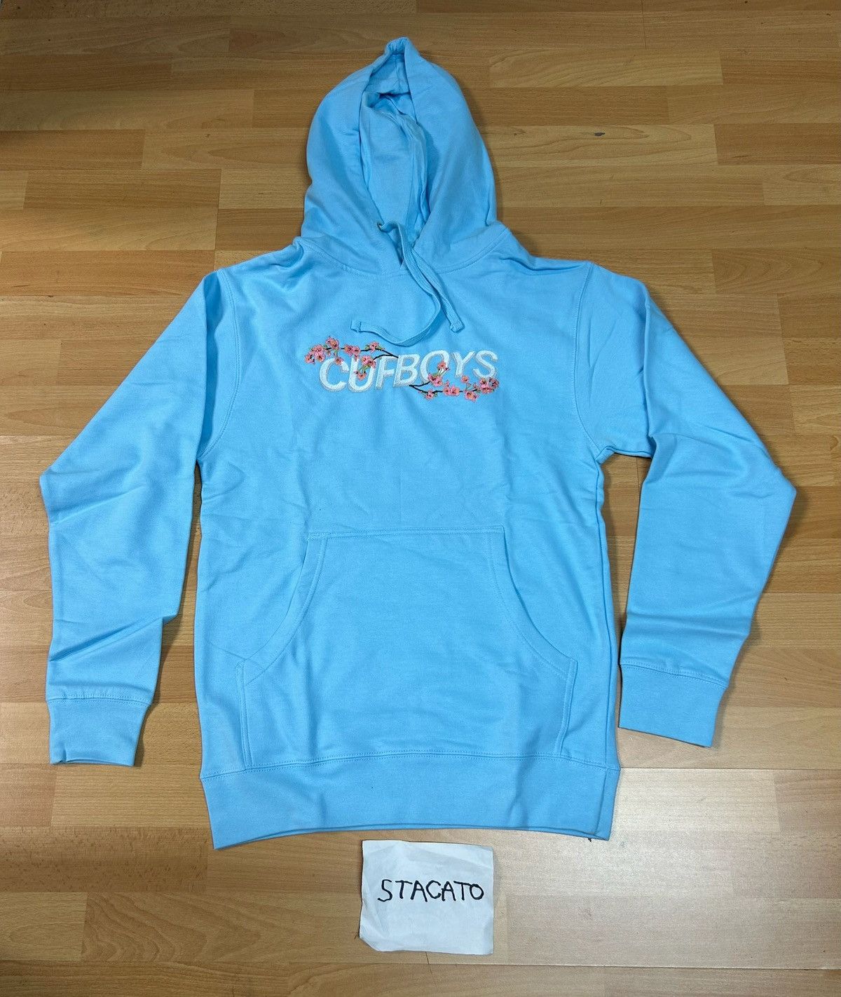 Rap Tees × Vintage CUFBOYS Cherry Blossom Hoodie Blue Size US S / EU 44-46 / 1 - 1 Thumbnail