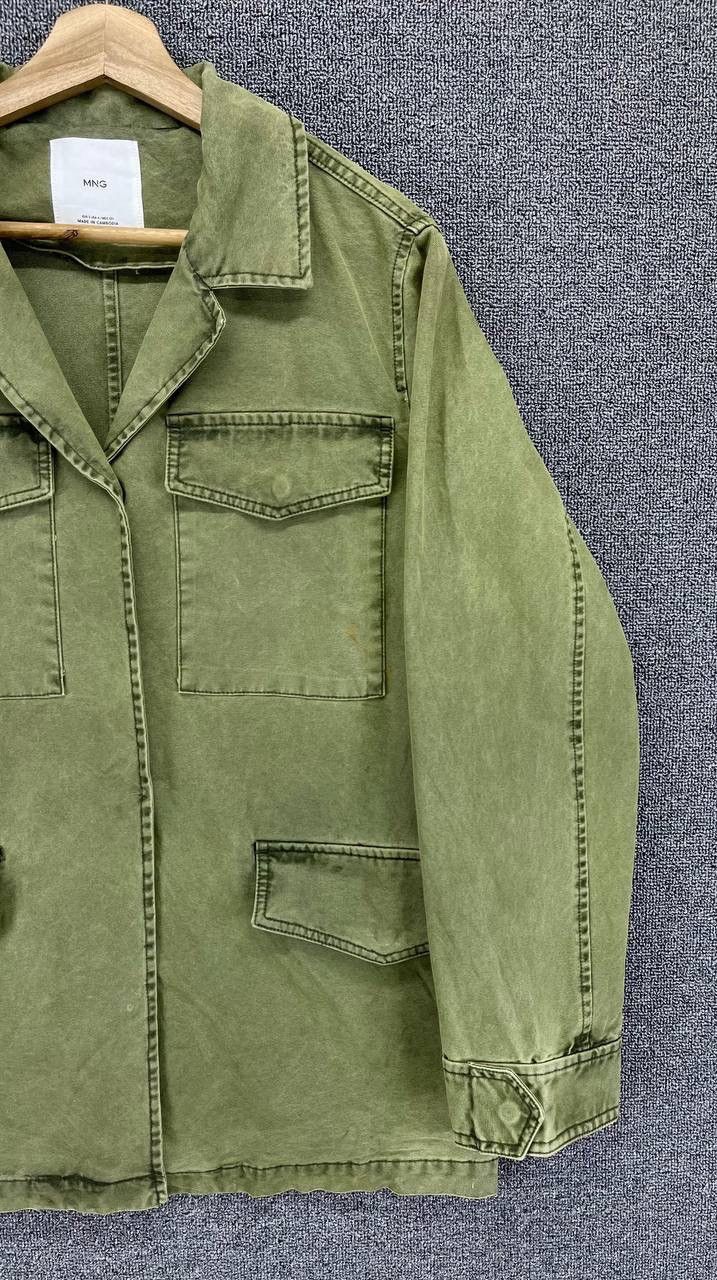 Mango Vintage MNG Military Army Olive Green Jacket Size US S / EU 44-46 / 1 - 3 Thumbnail