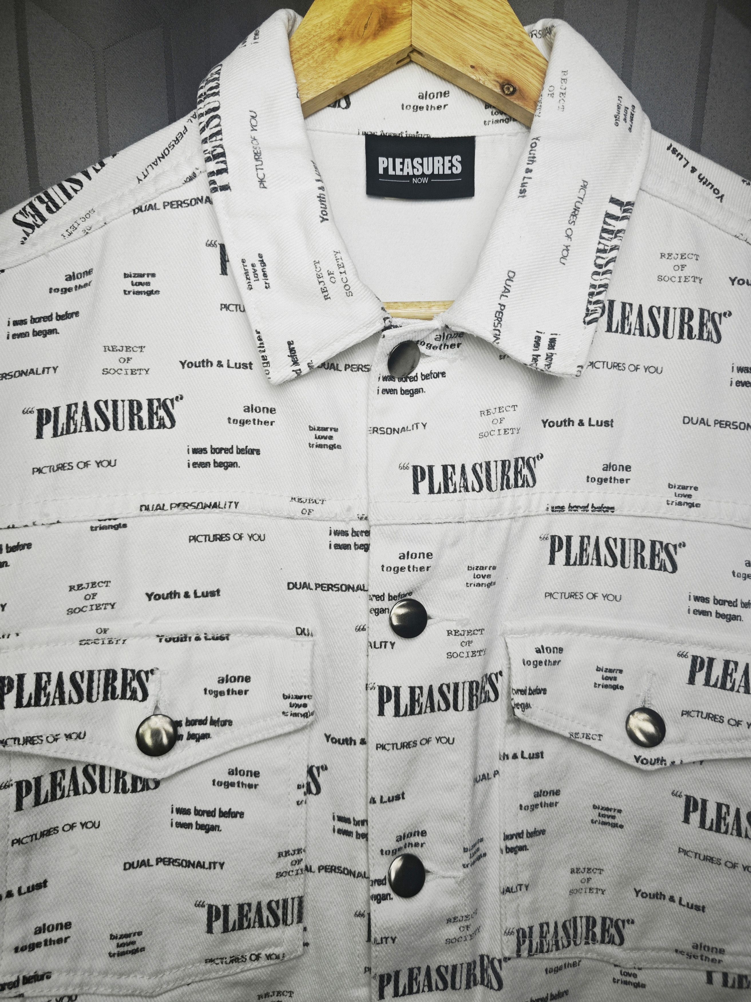 Pleasures Pleasures : Reject Trucker , White Denim Jacket Size US S / EU 44-46 / 1 - 2 Thumbnail